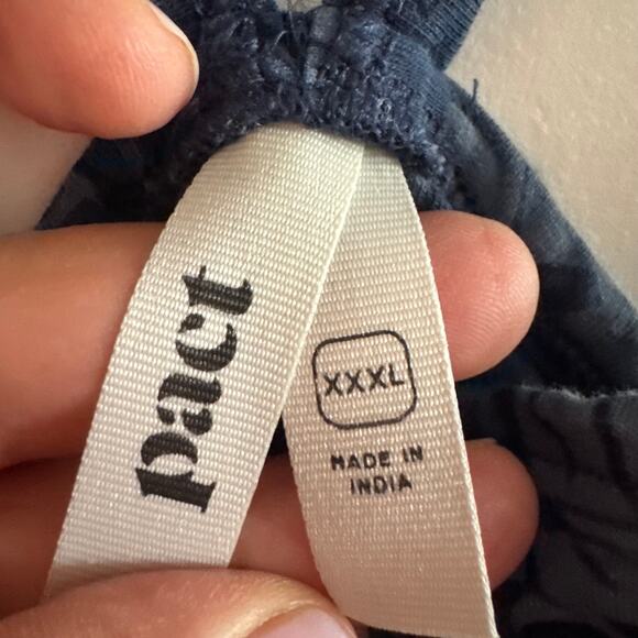 Pact Floral Midi Dress Blue Scoop Neck Pullover Sleeveless Sz 3XL Women's - Picture 7 of 10